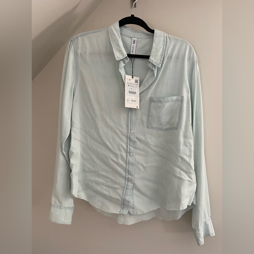 Denim button down shirt